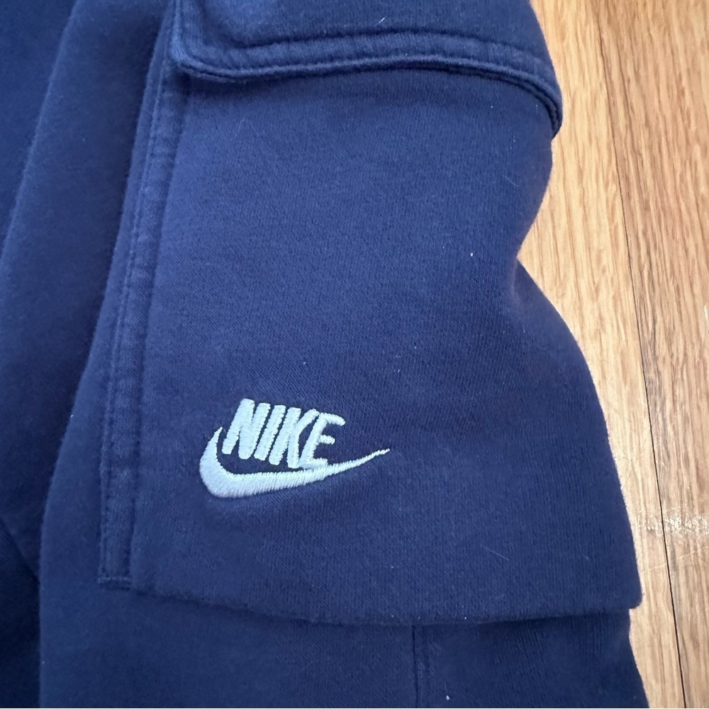 Nike Black Label Sportswear Club Fleece Cargo Shorts Mens S  Navy (T) - Picture 4 of 10